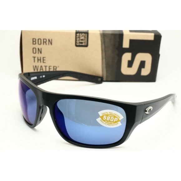 Costa Other - Costa Del Mar TICO 580P Matte Black Wrap Sunglasses Blue lens